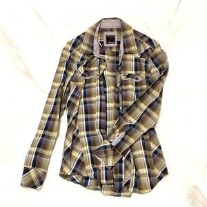 7 diamonds button-up long-sleeve shirt